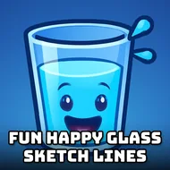 Fun Happy Glass Sketch Lines - Draw Puzzle game